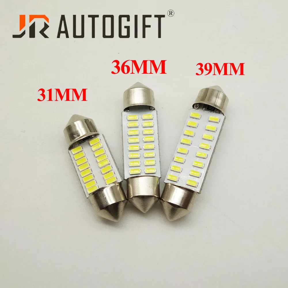100x гирлянда 31/36/39/41 мм Светодиодная лампа ft C5W C10W 3014 16 SMD авто Интерьер Свет