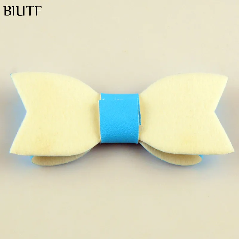 24 шт./лот красивые заколки банты из искусственной кожи женские для волос головной