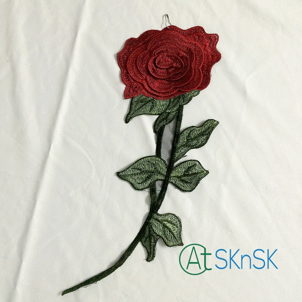 200 шт./лот многоцветная аппликация пион патч Национальная вышивка ткань DIY