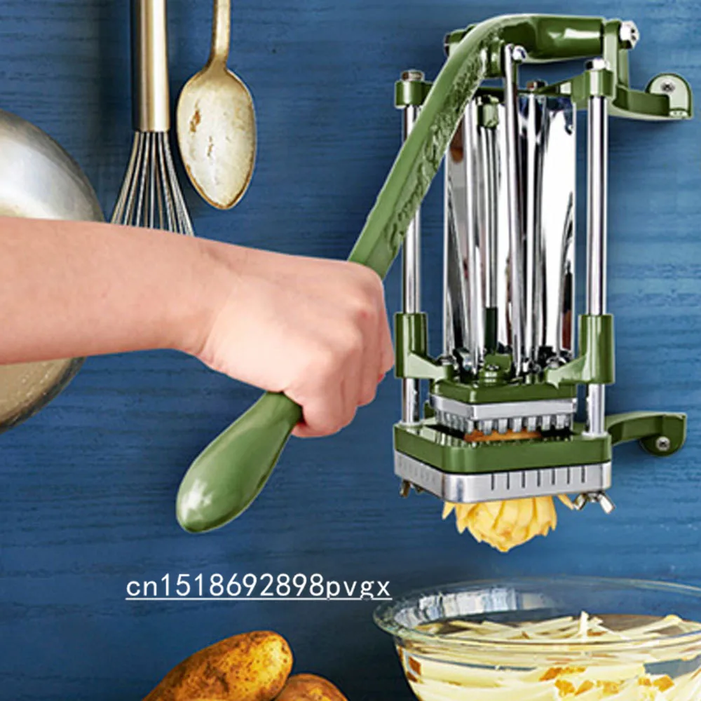 Ручной Картофельная полоса резак металла французский картофель резки тяжелых