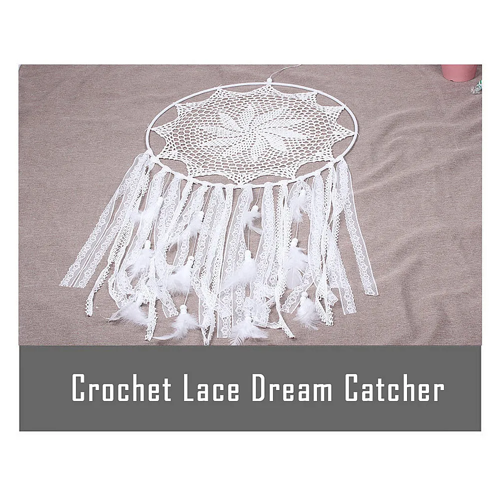 Свадьба большой ручной работы Ловец снов вязаный крючком кружева кисточкой украшения свадьба матч Ловец снов дома стены декор в гостиную O3