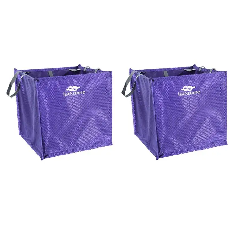 purple 2PC 3 цвета нейлоновый складной куб скалолазание Arborist Throw Line Rope складная сумка для хранения для кемпинга походов аксессуары для альпинизма - Цвет: purple 2PC