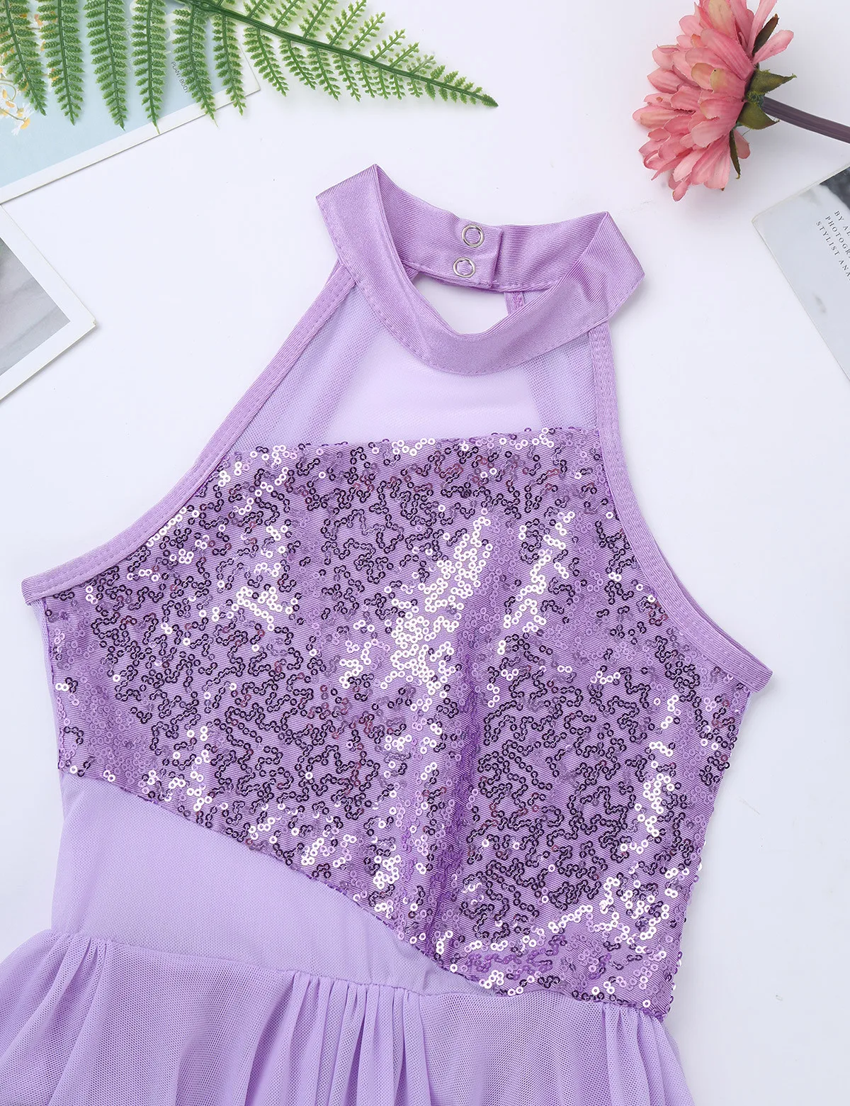 Teens Girls Sequins Ballet Leotard Dresses Children Irregular Tutu Dress Kids Figure Skating Stage Lyrical Dance Costumes | Детская