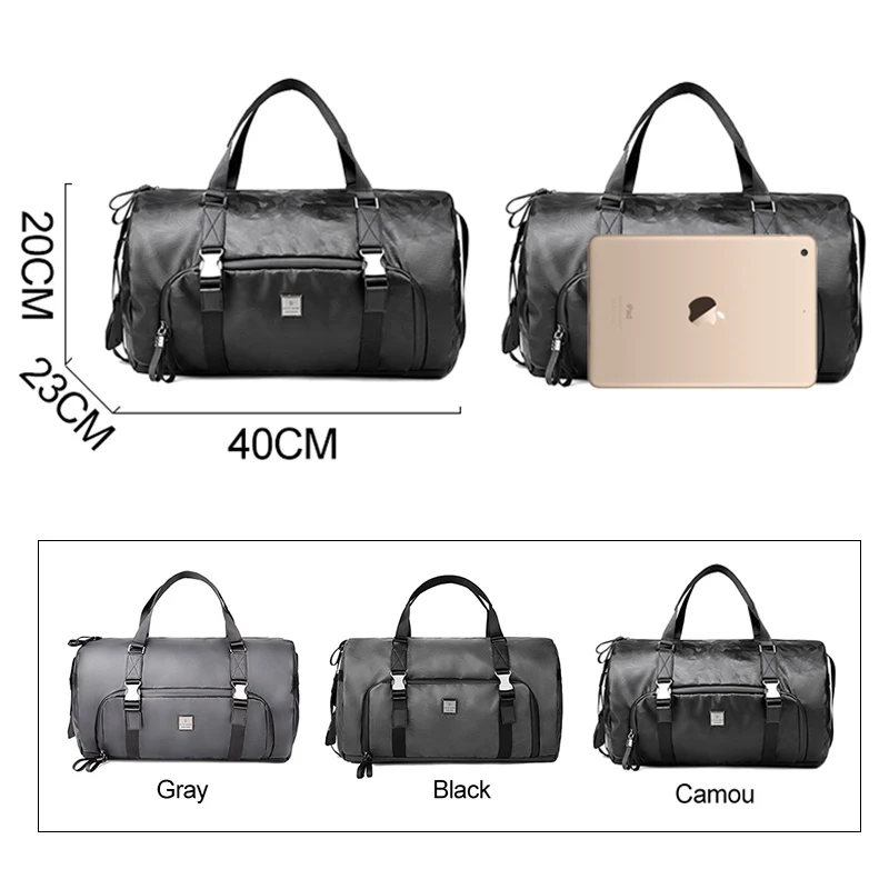 Men Bucket Gym Bag Luggage Travel Hanging Duffel Tote Large Capacity Leisure Water Repellent Weekend Crossbody Shoulder XA1D | Спорт и