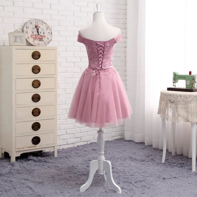 MNZ502X# кружевные платья подружки невесты, Новинка осени, короткое платье средней длины, стильное платье для выпускного вечера для девочек цвета шампанского, синего цвета, размера плюс, на заказ