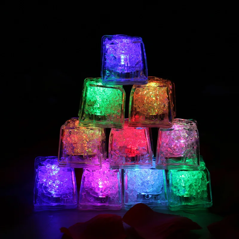 24 шт./лот Navpeak LED Ice Cube Fast Flash Slow 7 цветов авто меняющий кристалл куб для Дня Святого