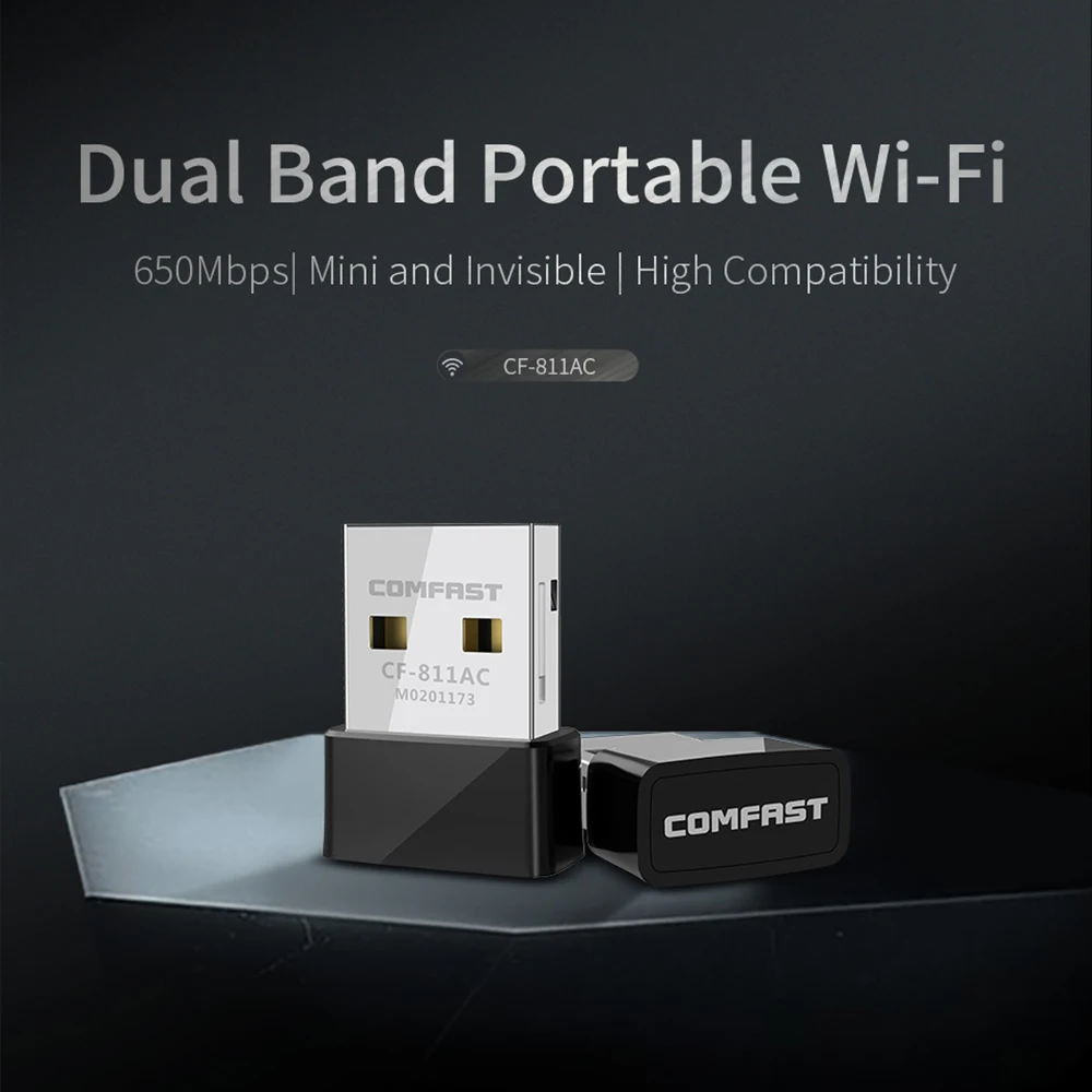 650 Мбит/с USB Wifi 802.11n/g/b/ac сетевая карта беспроводной 2,4+ 5 ГГц двухдиапазонный Wi-Fi ключ для ПК USB Wifi адаптер приемник