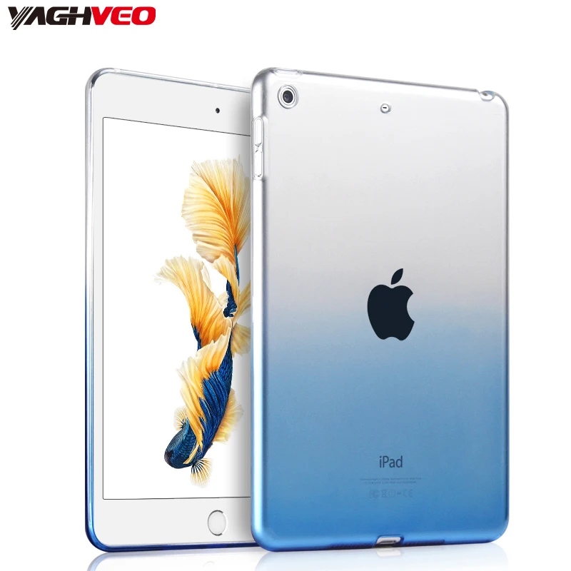 Для iPad 2018 2017 9 7 дюймов прозрачный чехол силиконовый мягкий A1822 A1823 градиентный