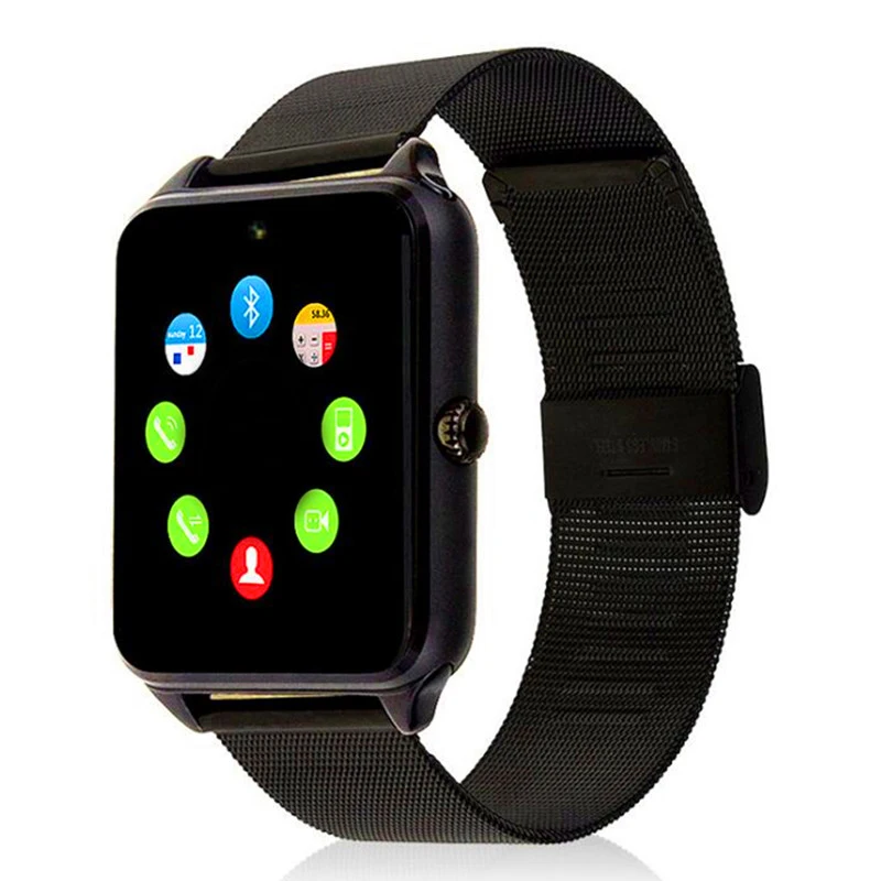 Z60 Smart Watch Metal Strap Bluetooth Wrist Smartwatch Support Sim TF Card Android&ampIOS Multi-languages PK S8 X7D apple watch |