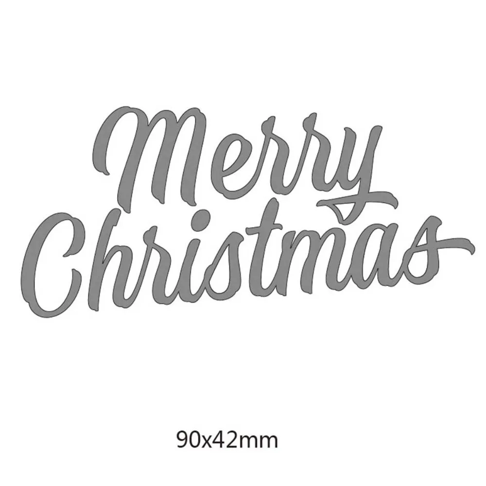 Новинка 2018 металлические Вырубные штампы с надписью &quotmerry Christmas&quot товары для