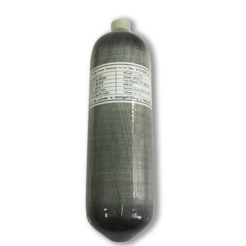 Светло-серый Ac1217101 Пейнтбол Кондор пневматическая винтовка Co2 бак 2.17L цилиндр Pcp Ce 4500Psi композитная углеродная бутылка из стекловолокна для стрельбы - Цвет: Светло-серый