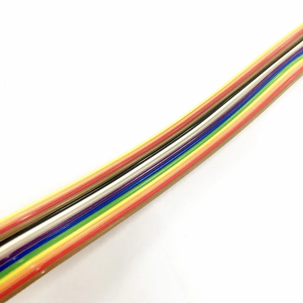 5 м/лот шаг 1 27 мм 14-Pin Плоский Цветной Радужный ленточный кабель проводка провод
