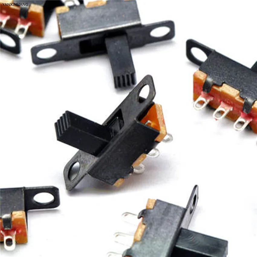 

10PCS SS-12F15G4 2 Position 1P2T PCB Panel Vertical Slide Power Toggle Switch