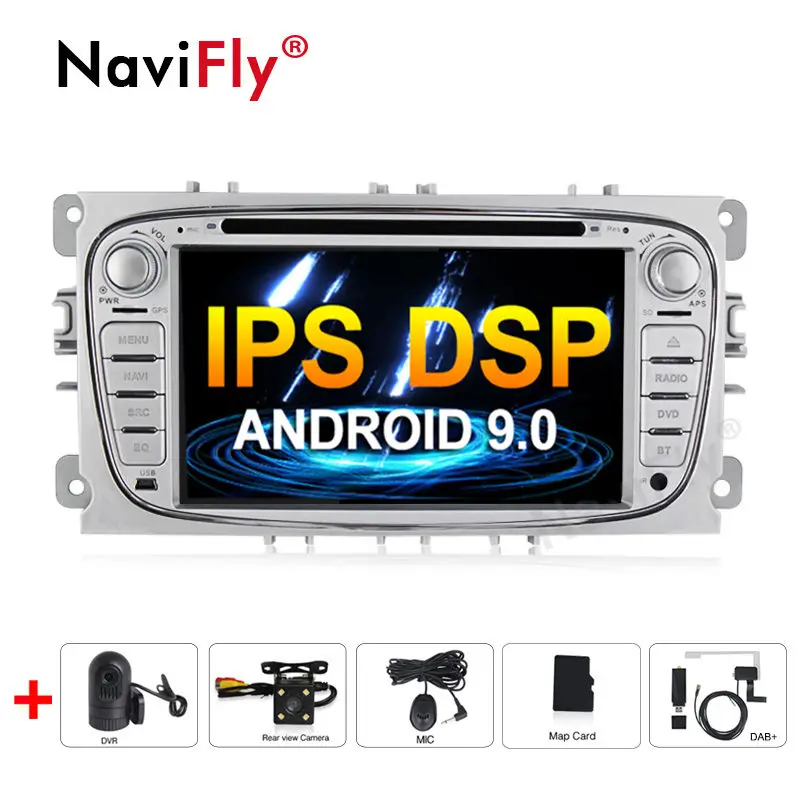 Android 9 0 IPS DSP Автомобильный dvd Радио мультимедийный плеер для FORD Mondeo S MAX Kuga Connect FOCUS 2