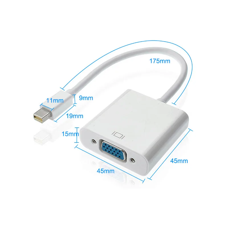 Mini DP to VGA 1080P DisplayPort (Порт Thunderbolt совместимый) в адаптер Папа мама конвертер|mini dp|dp