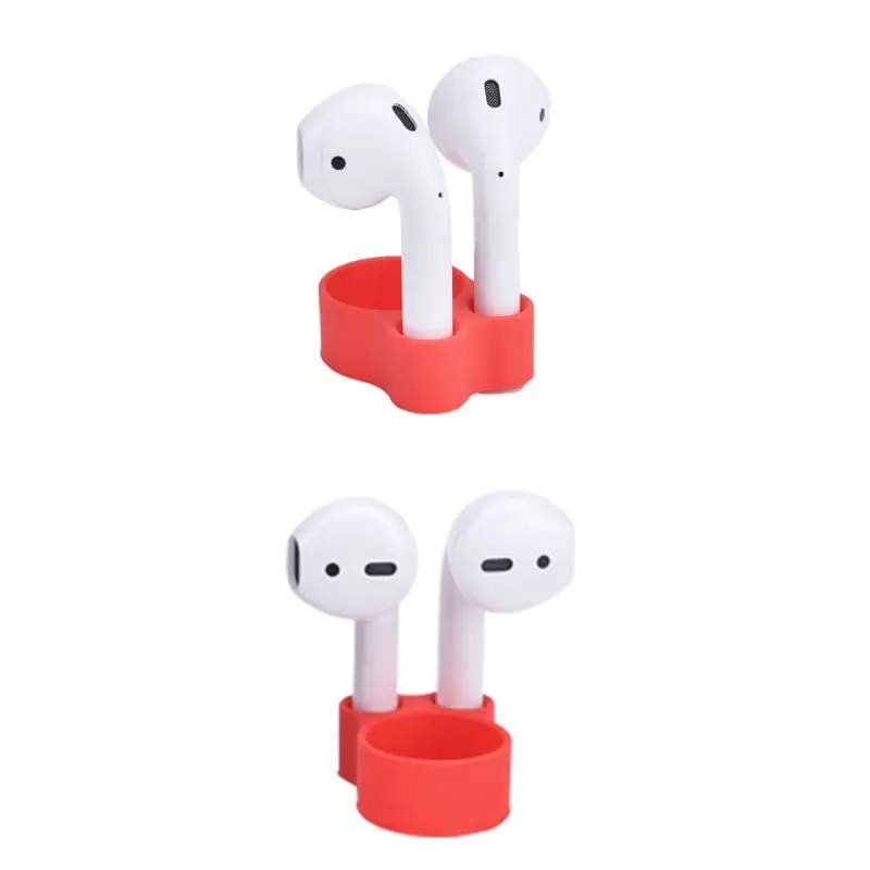 Портативный Силиконовый Держатель с кольцом на палец и пряжкой для Apple Airpods 1/2
