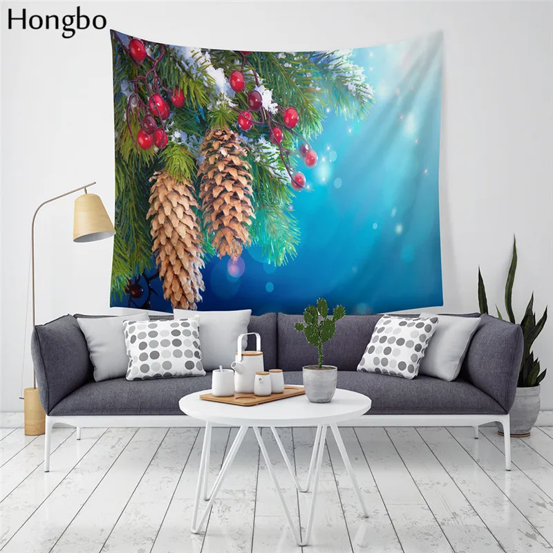 Хунбо Рождественский гобелен настенный декор с цифровой печатью для Bedapreads