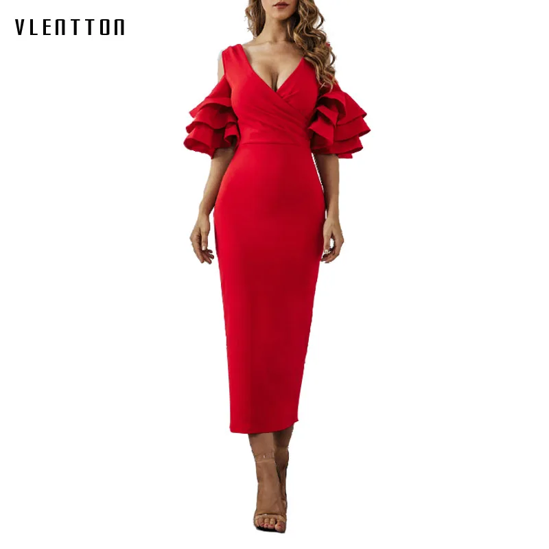 Платье-макси с треугольным вырезом весеннее/летнее 2019 | Женская одежда