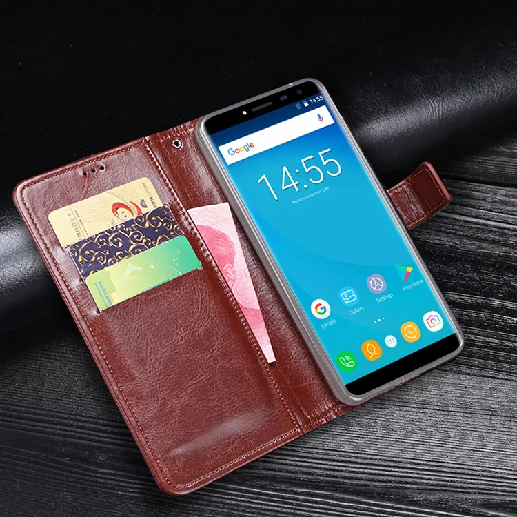 Роскошный Ретро бумажник флип-чехол из искусственной кожи для Fundas Oukitel C8 5 дюймов