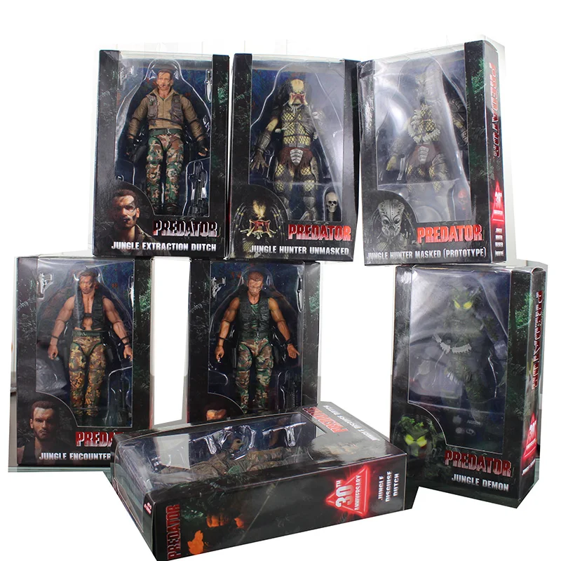 7 видов стилей инопланетянин NECA vs Хищник джунгли Охотник разоблаченный демон