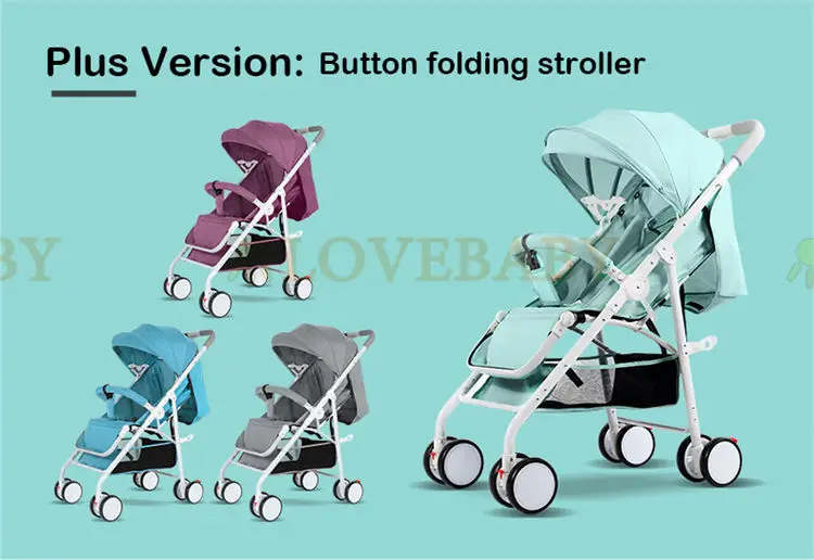 IIILOVEBABY детская коляска 2 в 1 детская коляска Легкая Складная