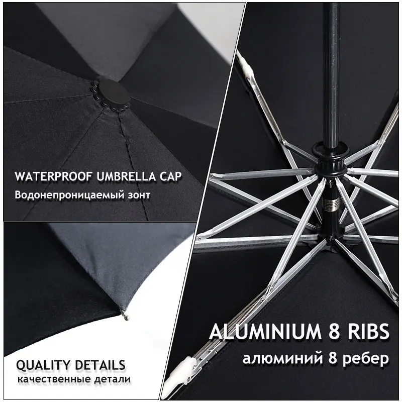 Большой автоматический зонт 120 см от дождя женский высококачественный складной