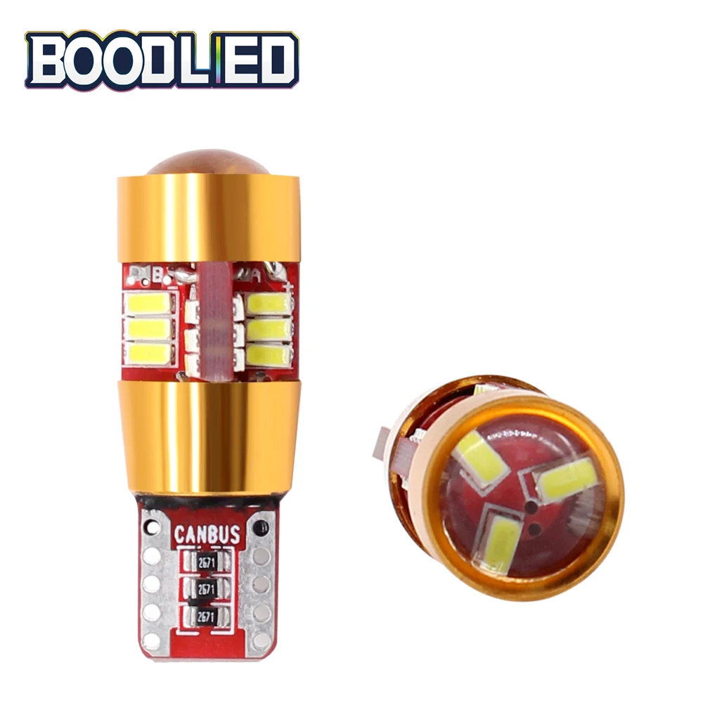 T10 W5W Светодиодная лампа 27 SMD 168 194 3014 LED Canbus для Автомобильный габаритный фонарь