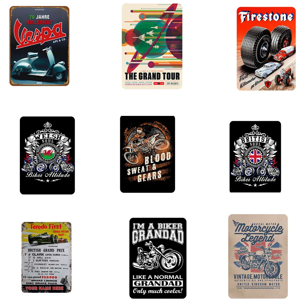 Новый мотоциклетный автомобильный металлический номерной знак винтажный