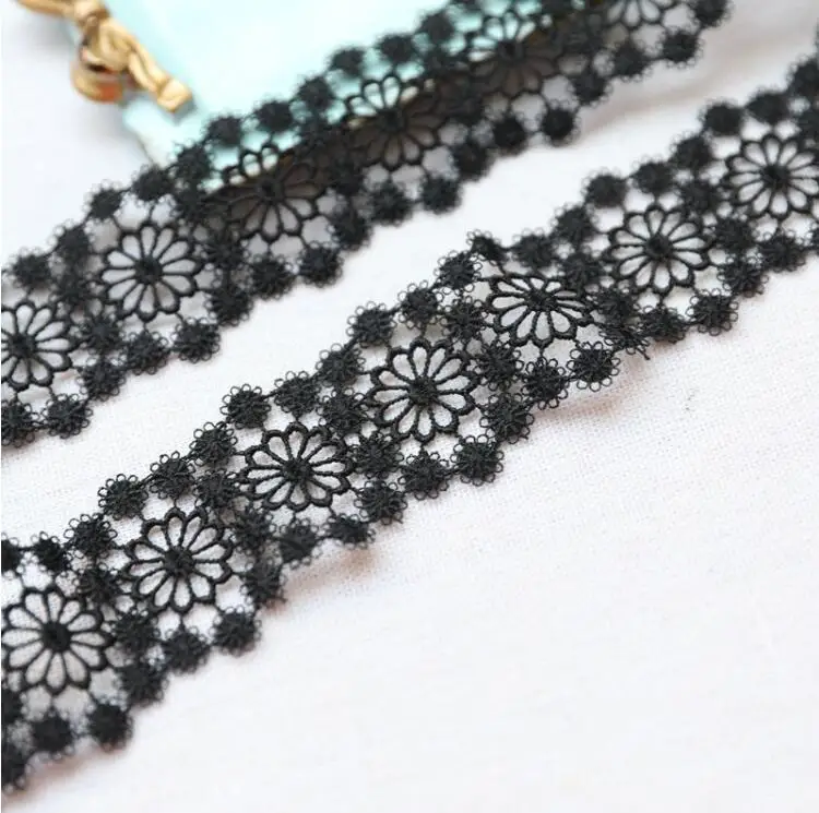 3 Meters New Arrival Black Victorian Antique Embroidery Lace Trim for Bridal Wedding Gown 4.2cm | Дом и сад