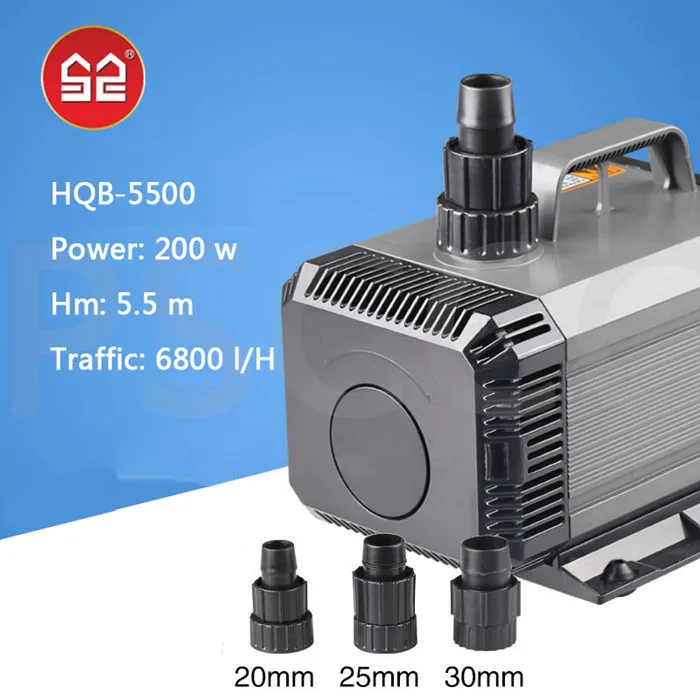 HQB-5500 HQB-2000 HQB-2200 HQB-2500 HQB-3000 HQB-3500 аквариум амфибия насос Многофункциональный погружной насос аквариума волны чайник насос - Цвет: HQB-5500