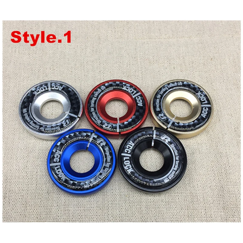 Carbon Fiber Ignition Key Ring Cover Stickers for VW Volkswagen Golf 6