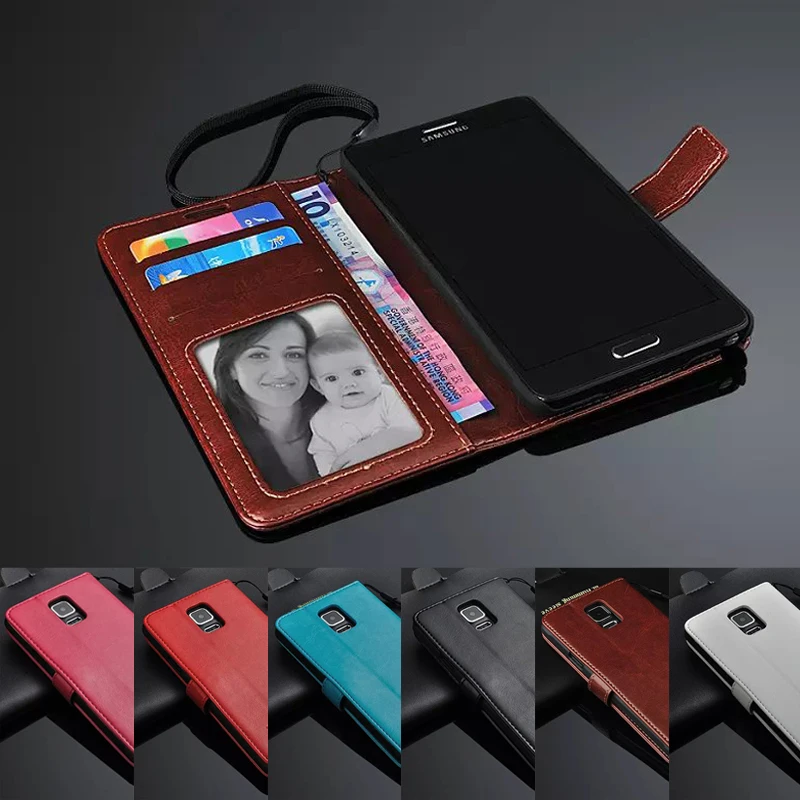 LANCASE для Samsung Note 4 чехол из искусственной кожи и жесткого поликарбоната чехлы