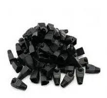 Новые 6 цветов 100x RJ45 Cat6 Cat5E вилки Ethernet сетевой кабель натяжения сапоги RJ45 Вилки гнездо загрузки шапки RJ-45 разъем