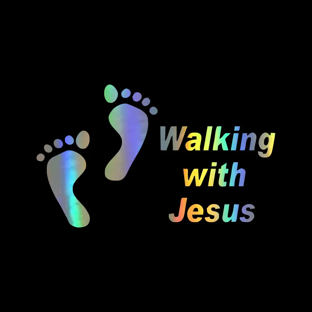 Rylybons Walking With Jesus забавная наклейка для автомобилей персональный дизайн