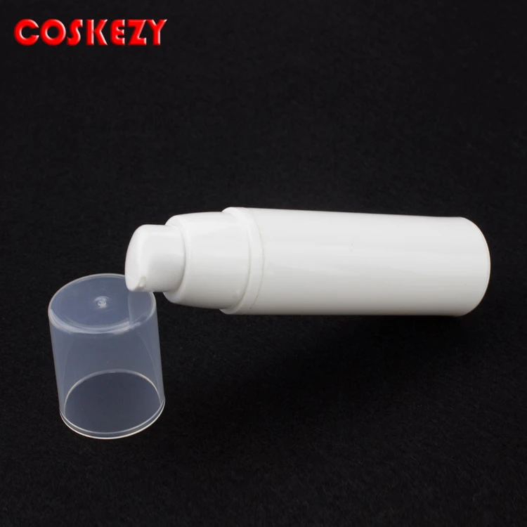 Белая Вакуумная бутылка из полипропилена с прозрачной крышкой для продажи 30 мл
