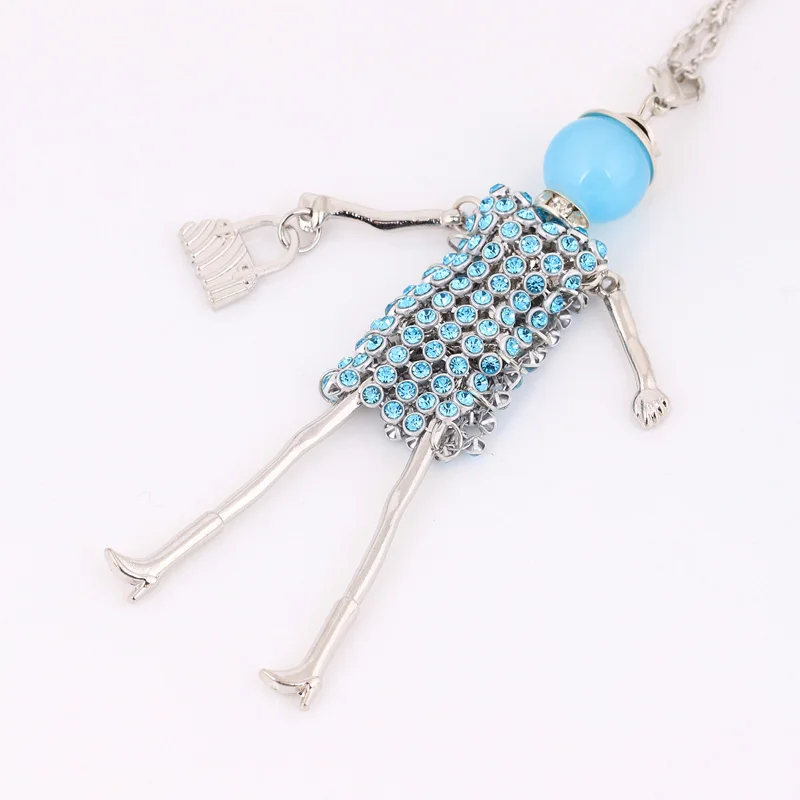 Женское модное ожерелье бижутерия с кристаллами массивное Длинные подвески на