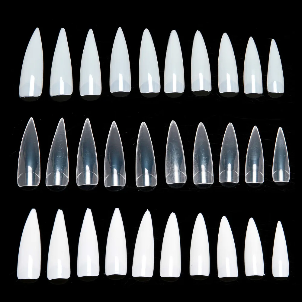Длинные острые ногти стилеты 500 шт. накладные акриловый салонный набор для
