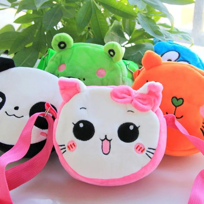 

M574 Cute Animal Cat Panda Frog Zipper Small Child Messenger Bag Children Women Bag Wholesale