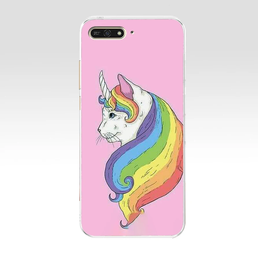 151SD полный единорог на радуге Jetpack Мягкий Силиконовый ТПУ чехол для huawei Honor 7c 7x 7a pro