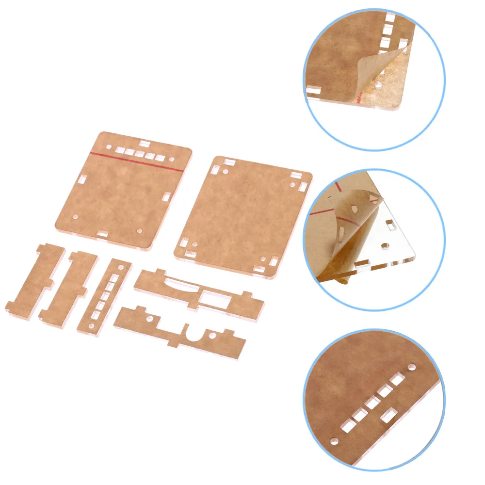 Acrylic DIY Case Cover Shell for USB DC 5V BT 2.1 Audio Receiver Board Wireless Stereo Music Speakers Module with TF Card Slot