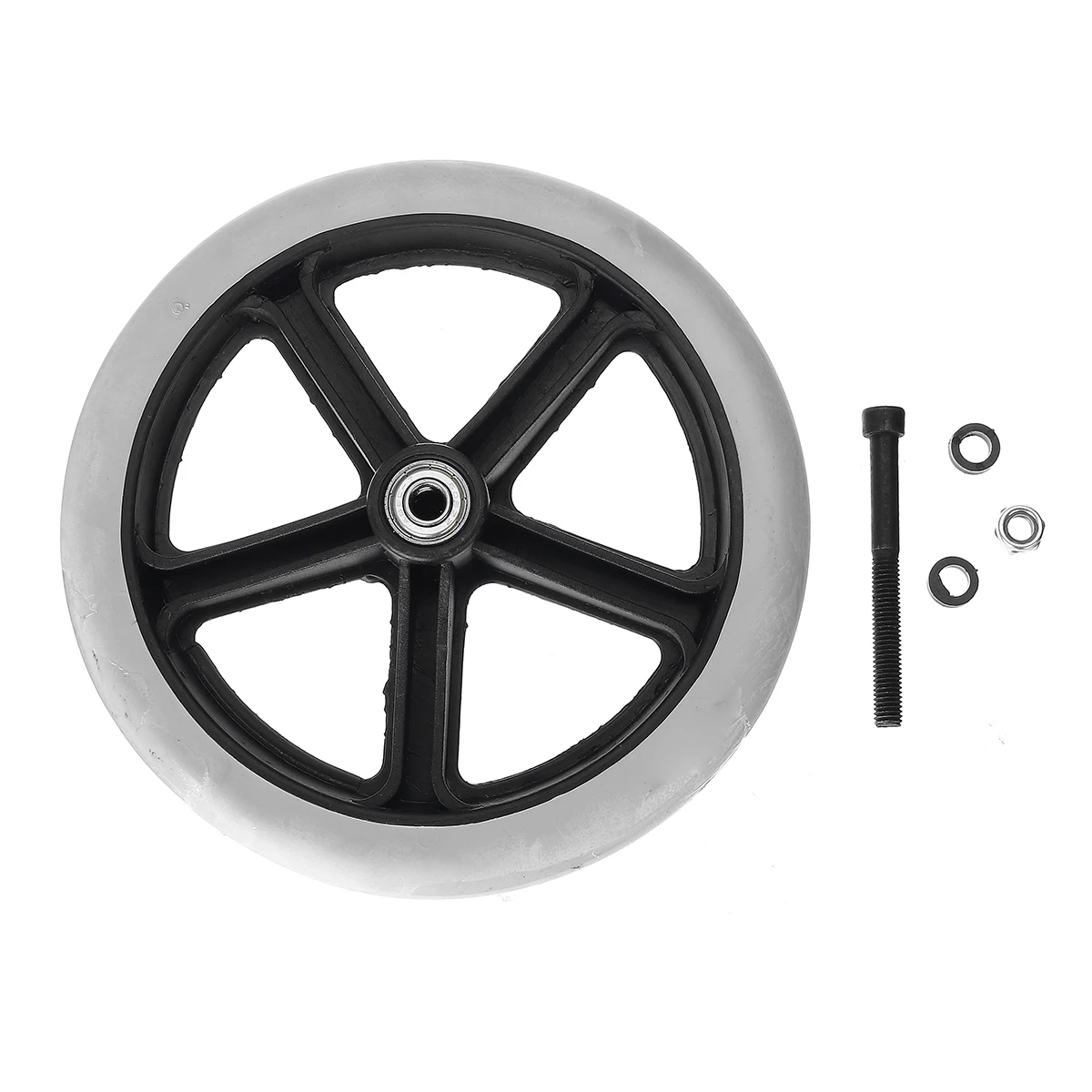 200mm 8" Wheelchair Casters Small Cart Rollers Chair Wheels Accessories Grey Rubber Non Marking Wheel Replace | Обустройство дома