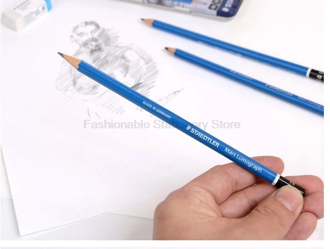 STAEDTLER 100 G20 синий набор карандашей для рисования 20 градусов в жестяной чехол