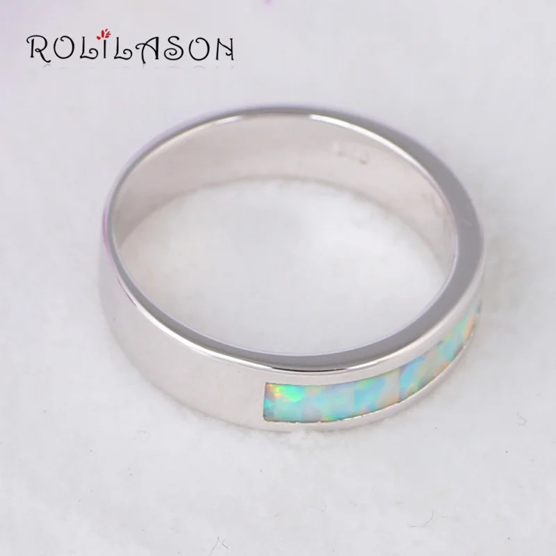 Летние Jewelry Кольцо для женщин Белый огненный опал Серебро штамп наивысшего
