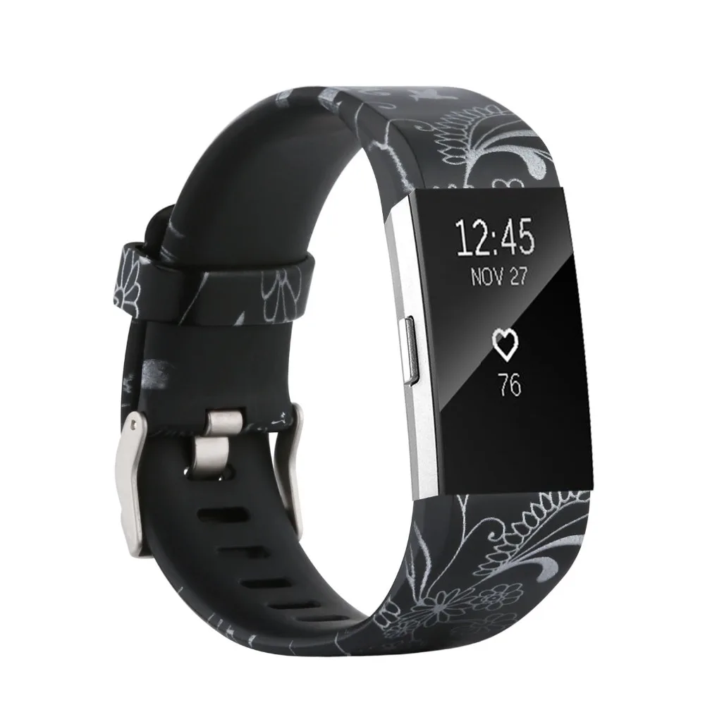 (C2HS) для Fitbit Charge 2 ремешка мягкий Регулируемый сменный спортивный браслет