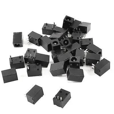 30 Pcs Black 3 Pin 3.5mm x 1.3mm DC Power Jack Socket PCB Mount Connector DC-003 30 Pcs Black 3 Pin 3.5mm x 1.3mm DC Power Jack Socket PCB Mount Connector DC-003