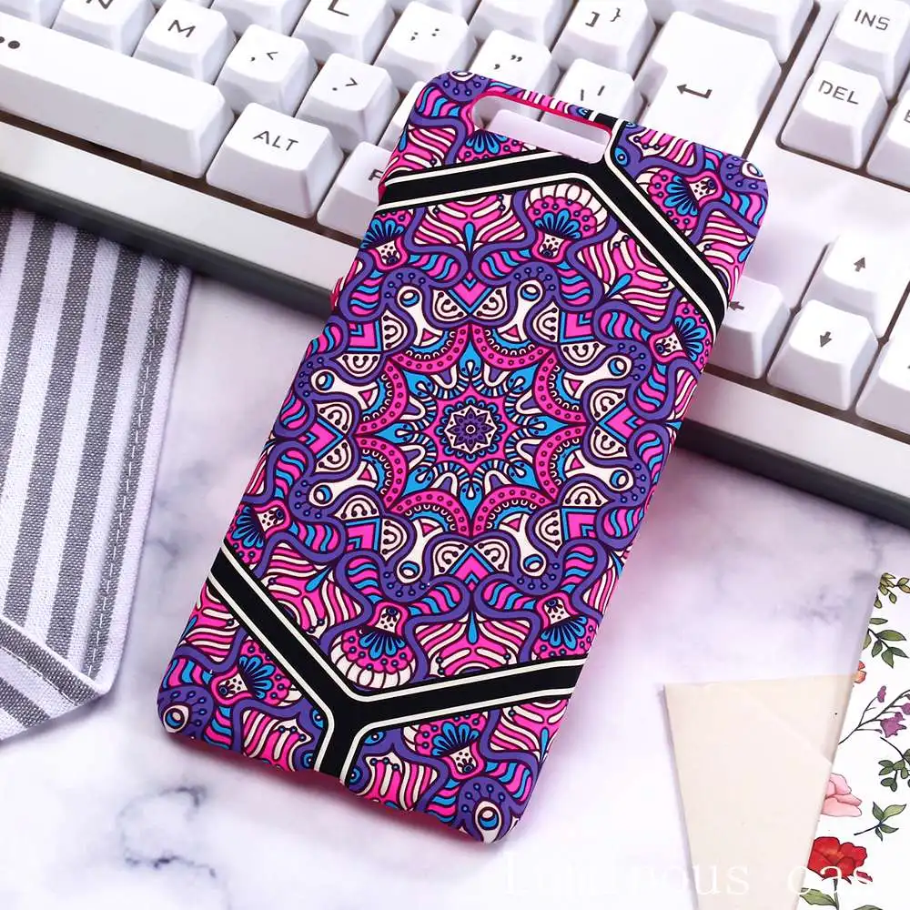 Coque для Huawei P10/10 плюс модные Винтаж цветок 3D рельеф Световой чехол P 10 жесткий