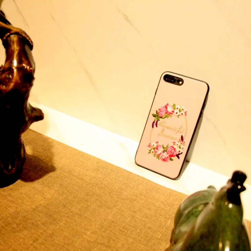 Роскошные вышивка мультфильм завод Цветок Птица чехол для Iphone 6 7 8 плюс ТПУ мягкий