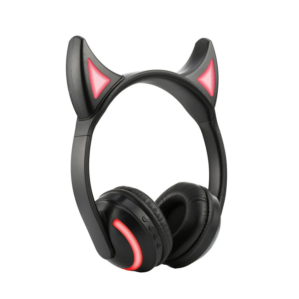 Кошачьи наушники Bluetooth стерео светодиодный светильник наушники мигающие светящиеся Игровые наушники 7 цветов