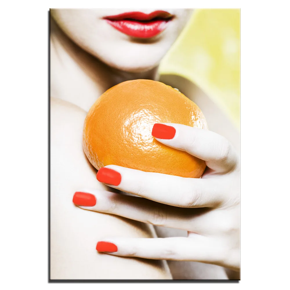 Картина на холсте настенное искусство 1 шт. принты Orange Girl HD красивая картина