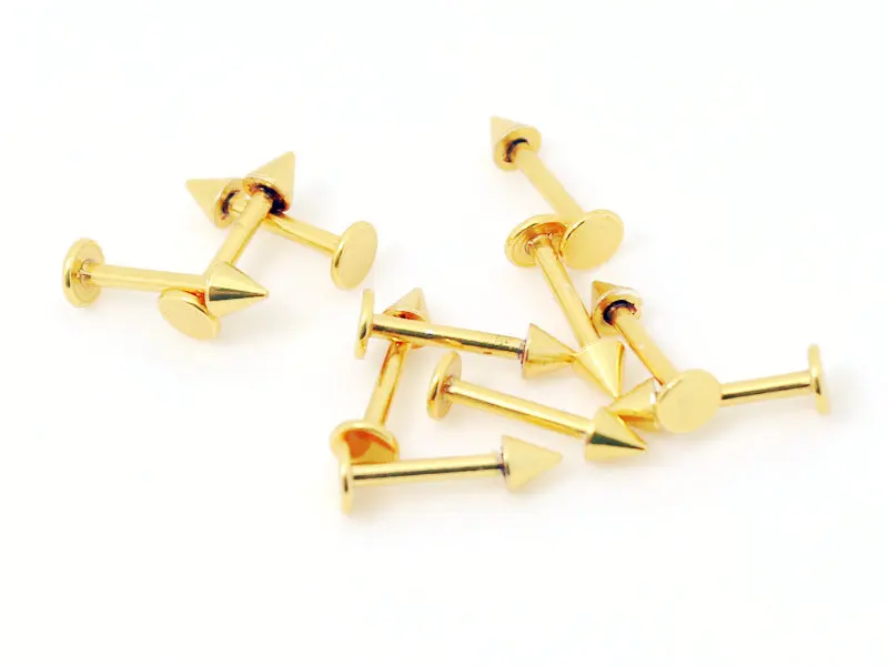 Оптовая продажа 10 шт золотого цвета кольцо для губ пирсинг Ювелирная губная